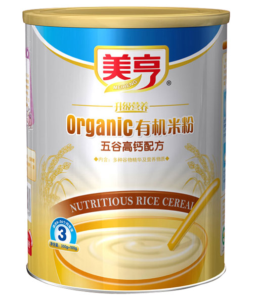 美亨聽(tīng)裝五谷高鈣有機(jī)米粉3段