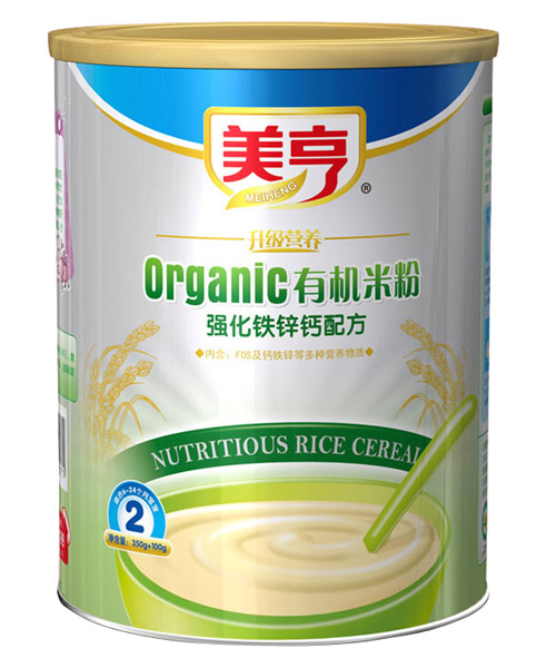 美亨聽裝強(qiáng)化鐵鋅鈣有機(jī)米粉2段