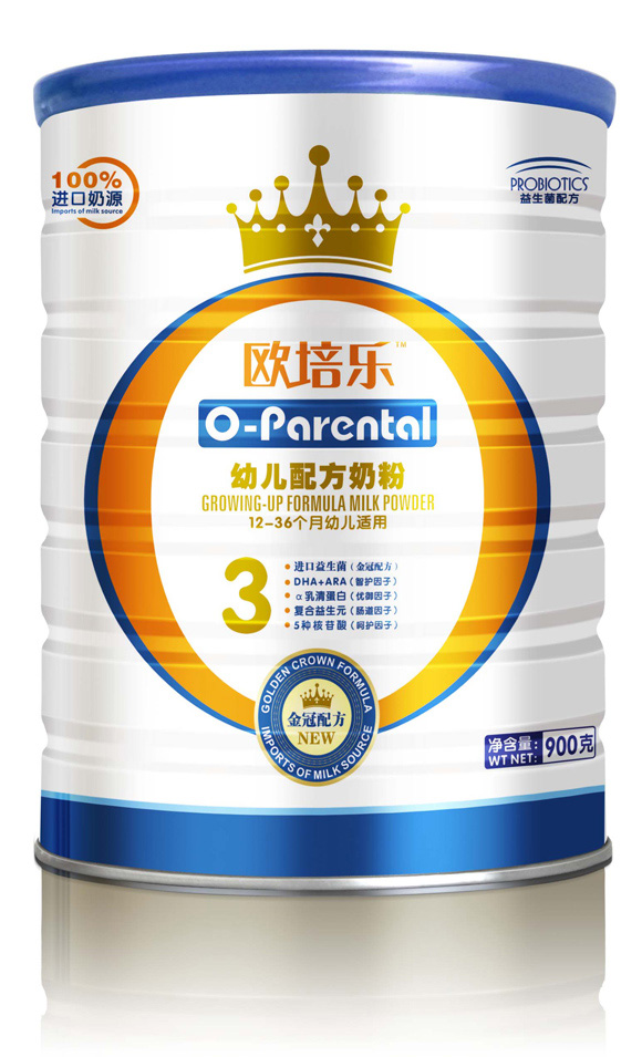 歐培樂幼兒配方奶粉罐