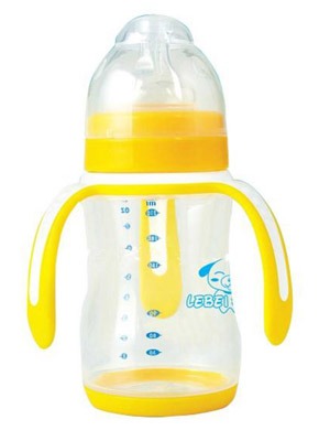 寬口徑3耳自動(dòng)吸管pp奶瓶