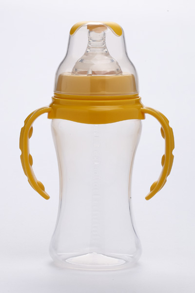 施貝樂橙色標(biāo)口雙柄自動(dòng)奶瓶