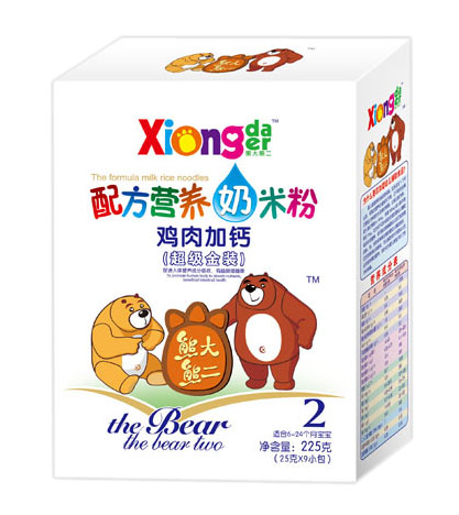 熊大熊二雞肉加鈣配方營(yíng)養(yǎng)奶米粉