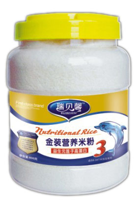 瑞貝馨金裝益生元蓮子高蛋白營養(yǎng)米粉3階段