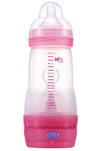 媽媽易攪拌奶瓶新款紅色