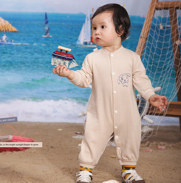 香檳康貝坊色兒童哈衣