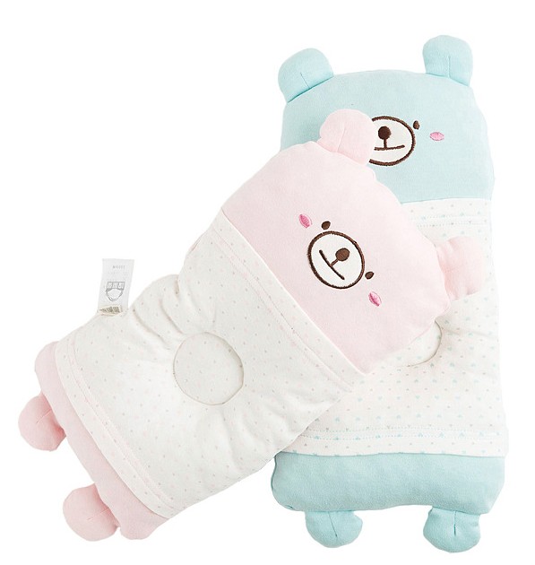 棉果果純棉卡通新生兒枕頭