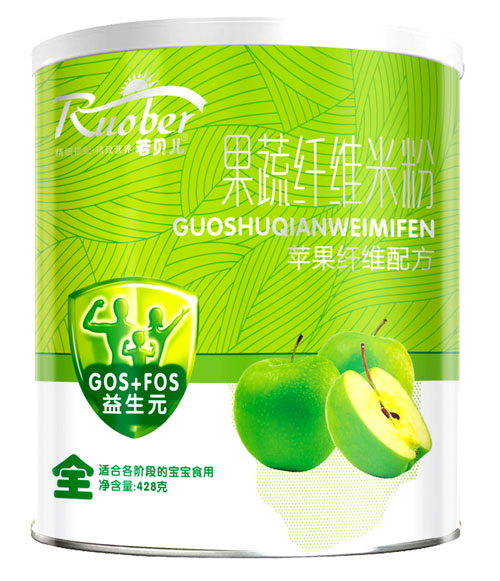 若貝兒蘋果纖維配方果蔬多維米粉全段