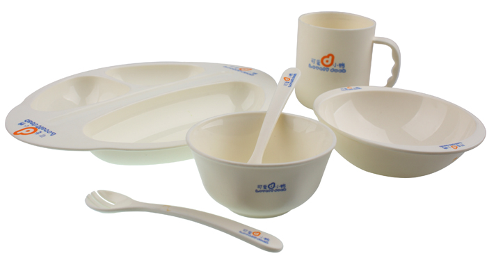 可愛(ài)小鴨嬰兒用餐盤(pán)6件組