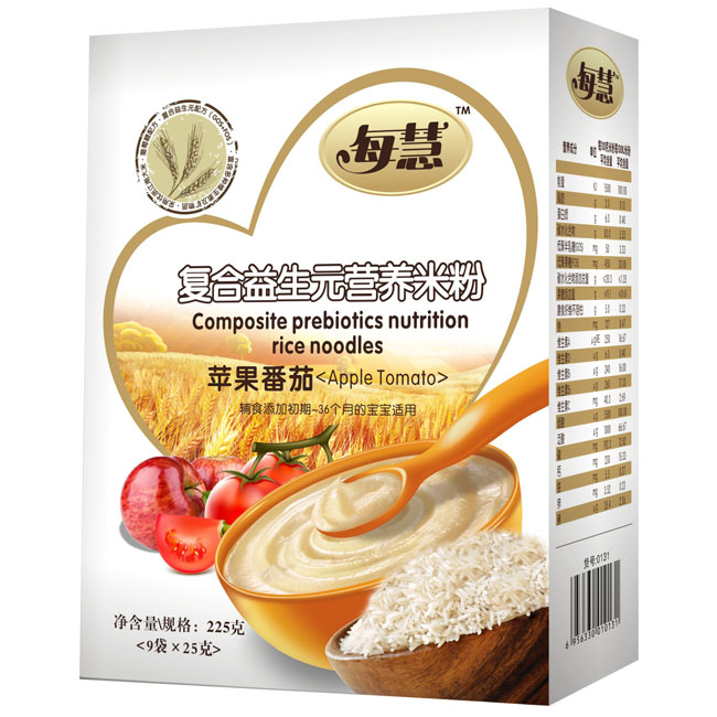 每慧復(fù)合益生元蘋果番茄營(yíng)養(yǎng)米粉225