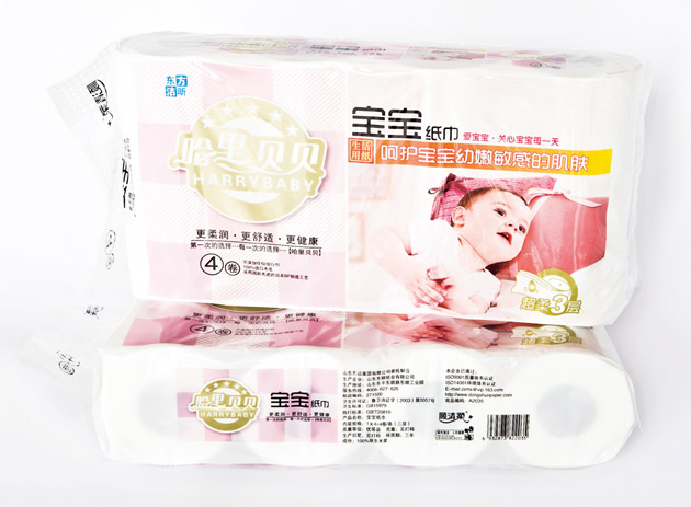 哈里貝貝寶寶紙巾4卷