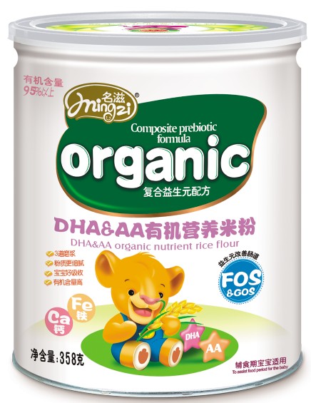 名滋DHA&AA有機(jī)營養(yǎng)米粉