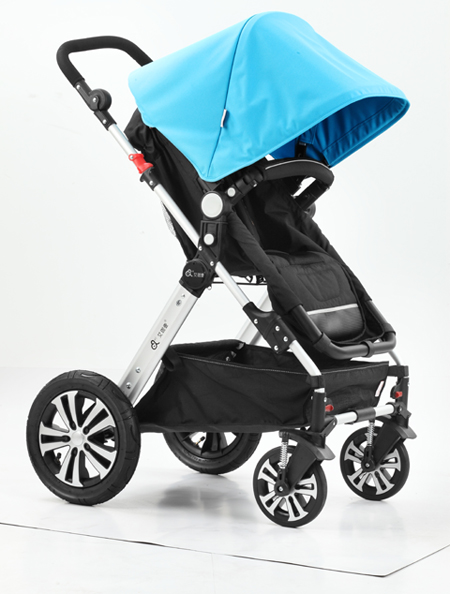 艾珈壹嬰兒推車(chē)淺青色