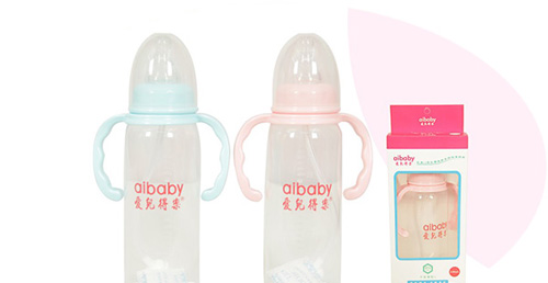 愛兒得樂240ml標口PP帶柄自動奶瓶