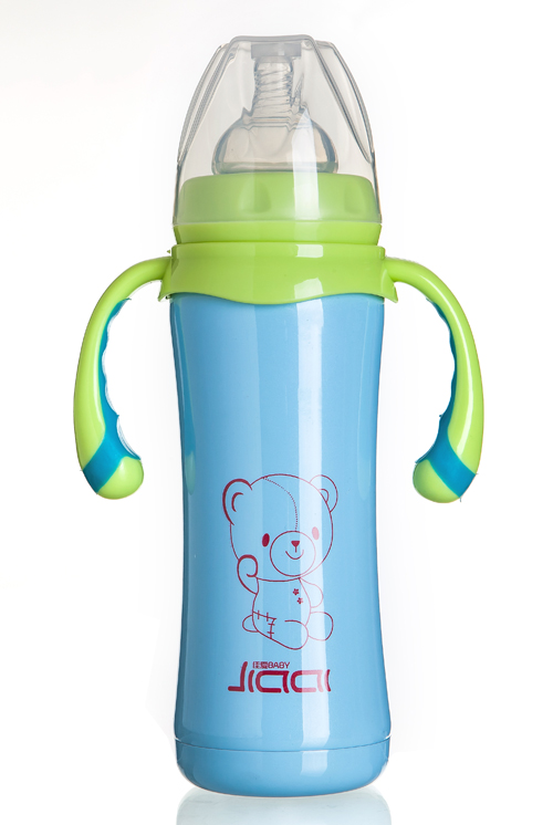 佳愛不銹鋼自動保溫奶瓶(寬口徑)240ml