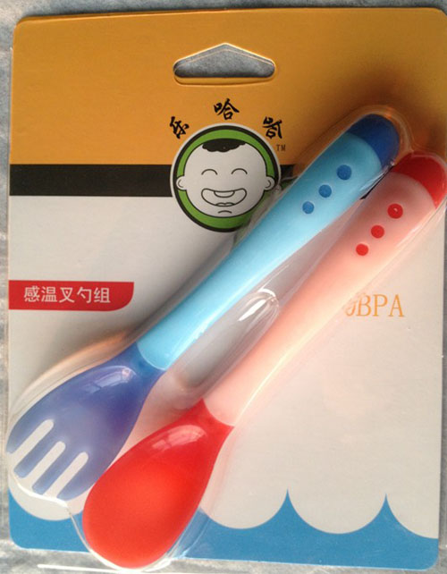 樂(lè)哈哈感溫叉勺組