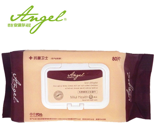 安琪爾天然草本孕期濕巾80片