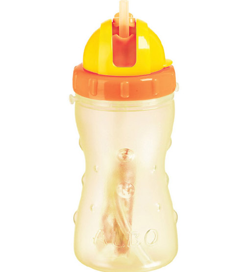 愛樂寶背帶水壺420ml黃色