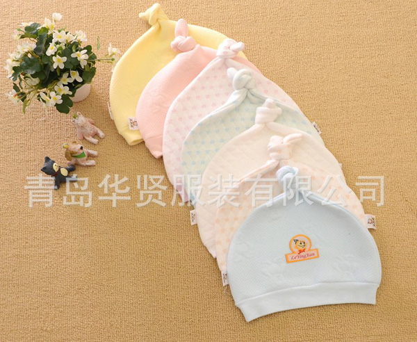 樂(lè)嬰健純棉保暖單角帽