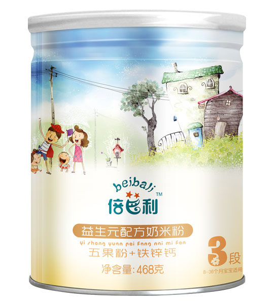 倍芭利五果粉+鐵鋅鈣益生元配方奶米粉罐裝