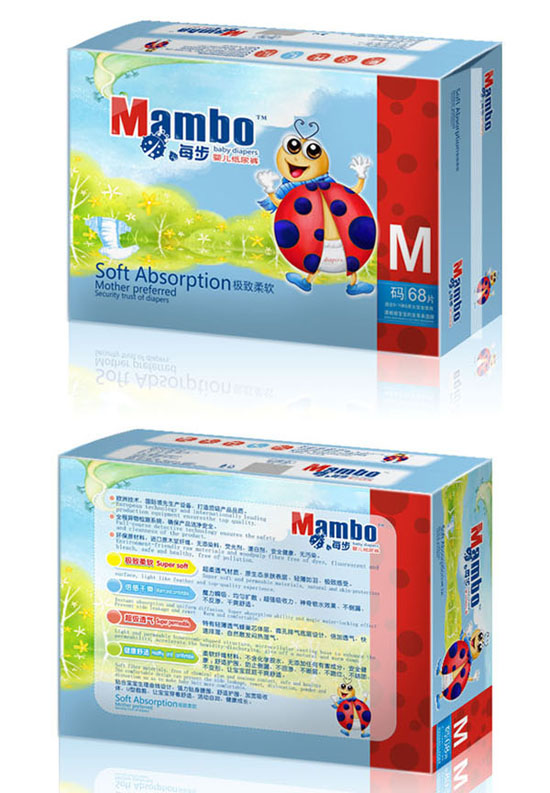 Mambo每步嬰兒紙尿褲M碼68片大包裝