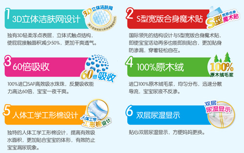 酷特適3D護(hù)膚嬰兒紙褲