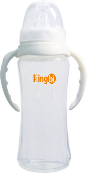 健貝白色標口嬰兒奶瓶240ml