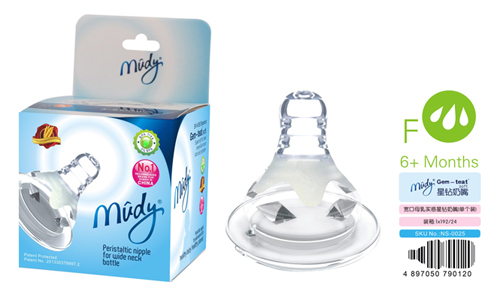 麥地寬口母乳實感星鉆奶嘴(單個裝)F流量