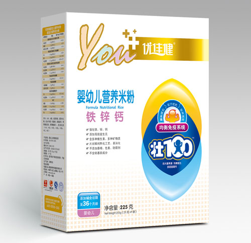 優(yōu)佳健鐵鋅鈣yingye營養(yǎng)米粉盒裝