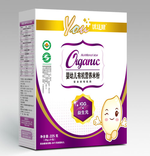 優(yōu)佳健IGG+益生元yingye有機(jī)營養(yǎng)米粉盒裝