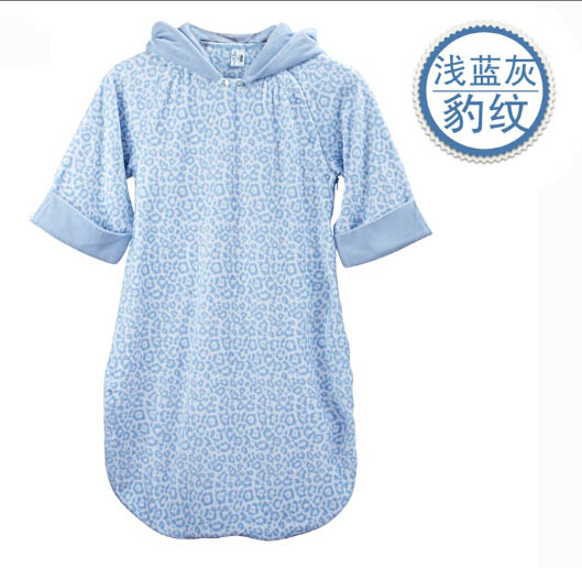 貝茜蒂淺藍(lán)色豹紋嬰兒睡袋