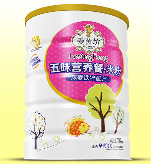 愛茵坊燕麥鐵鋅五味營養(yǎng)餐米粉鐵聽