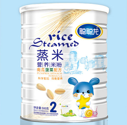 聰聰龍南瓜菠菜配方蒸米營(yíng)養(yǎng)米粉2段聽裝