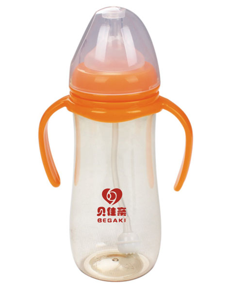 貝佳親橙色寬口PPSU奶瓶300ML