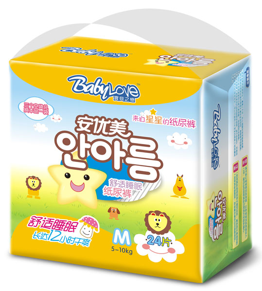 寶貝之戀舒適睡眠紙尿褲M(mǎn)24片