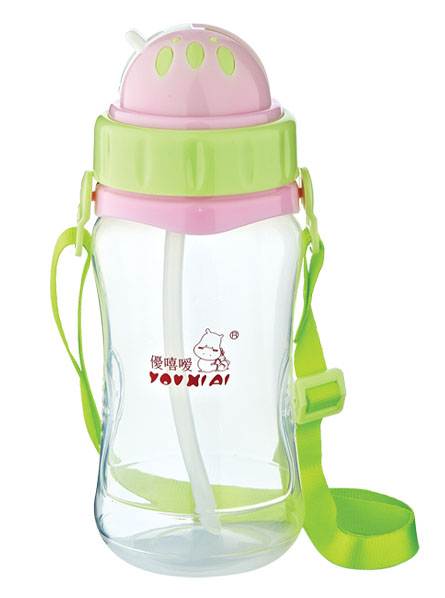 優(yōu)嘻噯無柄背帶寶寶水壺