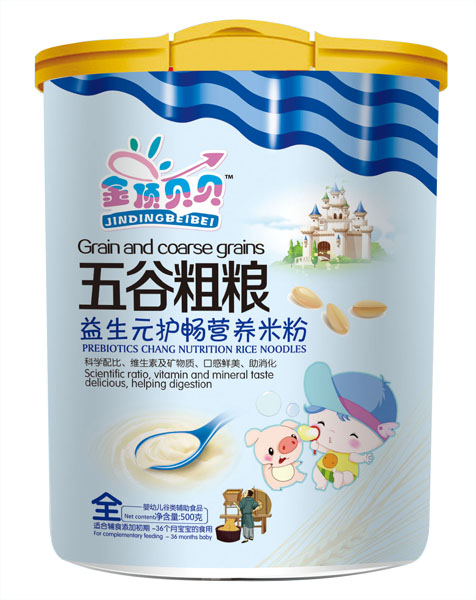 金頂貝貝益生元護(hù)暢五谷粗糧米粉聽(tīng)裝