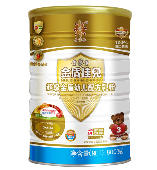 金盾佳兒超級(jí)金盾幼兒配方乳粉800克3段聽裝