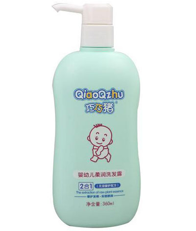 巧巧豬嬰幼兒二合一柔潤(rùn)洗發(fā)沐浴露小包裝