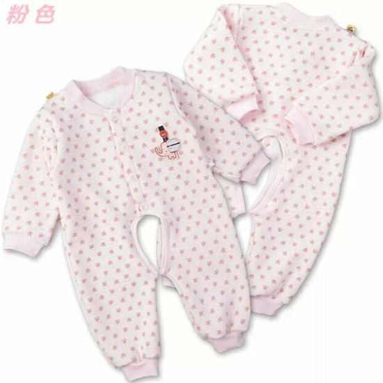 圣嬰島嬰兒粉色連體衣