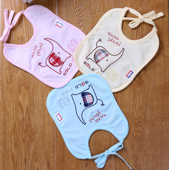 金色小魚(yú)雙面竹纖維口水圍