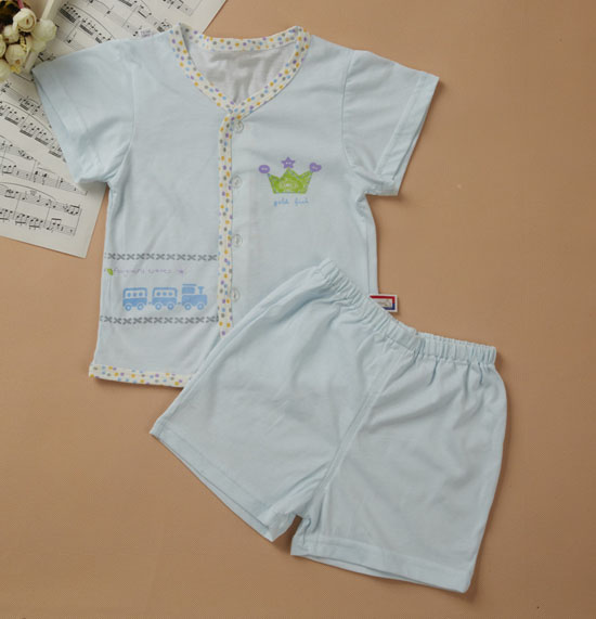 金色小魚(yú)精棉素色單面快樂(lè)之旅短袖桃開(kāi)套