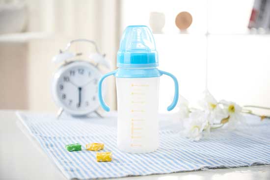 樂(lè)米樂(lè)有柄寬口奶瓶藍(lán)色(240ml)