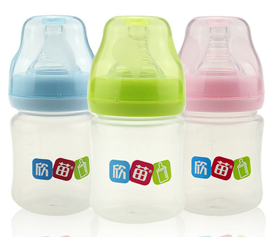 欣苗寬口立式4安PP奶瓶