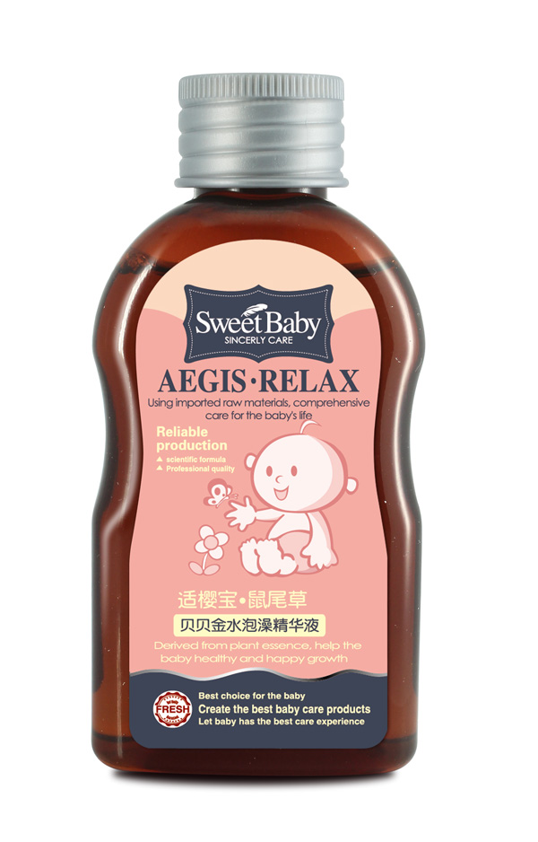 適櫻寶鼠尾草貝貝金水泡澡精華液貼標(biāo)