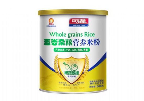 巨日星童果蔬多維型五谷雜糧營(yíng)養(yǎng)米粉(聽裝)