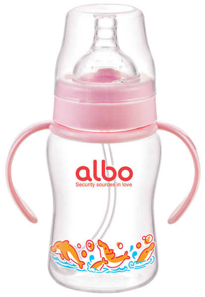 愛(ài)樂(lè)寶200mlPP自動(dòng)奶瓶粉紅