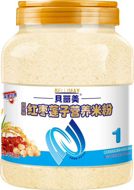 貝麗美紅棗蓮子營(yíng)養(yǎng)米粉758克1段