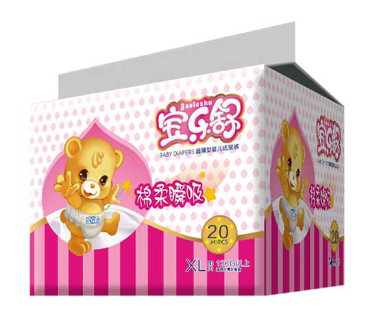 寶樂(lè)舒棉柔瞬吸超薄紙尿褲小包XL碼