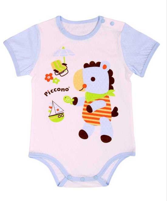 比卡諾小馬藍(lán)短袖連體衣