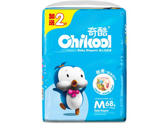 奇酷藍(lán)品鵝紙尿褲M68片